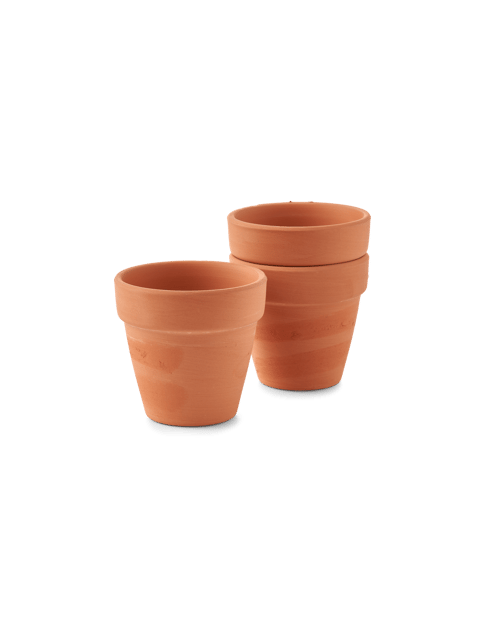 Terracotta seedling pots | Terracotta. 7 x 6 cm. 3 pcs. | Terracotta