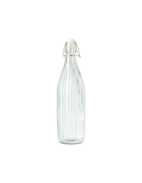 Bouteille avec bouchon 1000 ml | Verre. 8 x 31,5 cm. 1000 ml. | Clear