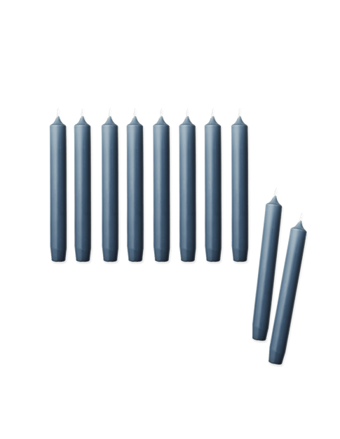 Bougies conique 19 cm 10 pcs | Paraffine. Ø2,2 x 19 cm. 10 pcs. | Stone Blue