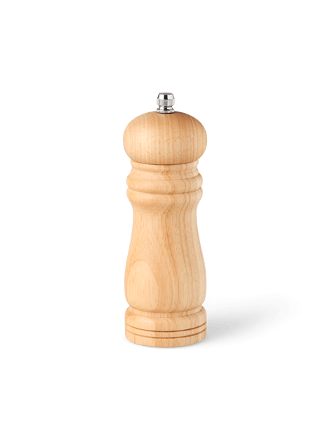 Moulin à sel ou à poivre | Hévéa/céramique/polypropylène. Ø5 x 15 cm. | Nature