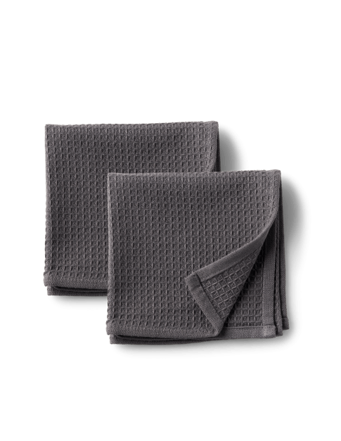 Torchons - lot de 2 | Coton. 38 x 38 cm. 2 pce. | Anthracite