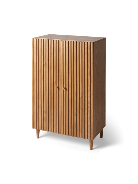 Armoire en bois | MDF/placage en chêne/chêne. 57,5 x 33 x 90 cm. | Nature