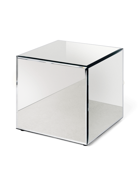 Table d’appoint | MDF/verre. 35 x 35 x 35 cm. | Silver Grey
