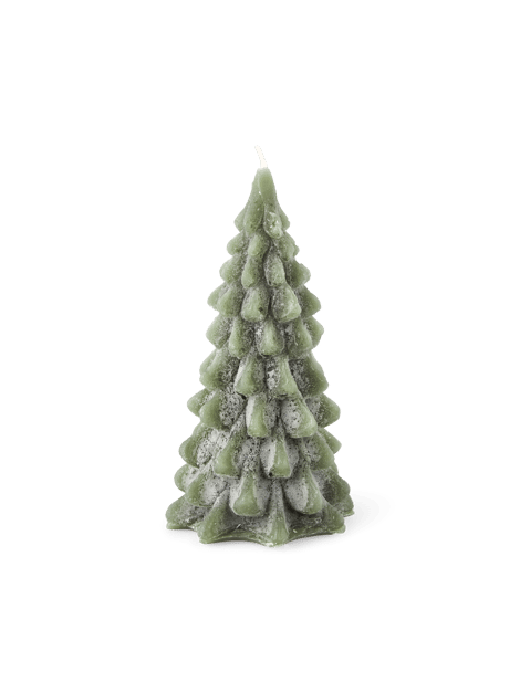 Bougie en forme de sapin | Cire de paraffine/coton. 9 x 16 cm. 30heures. | Dark Green