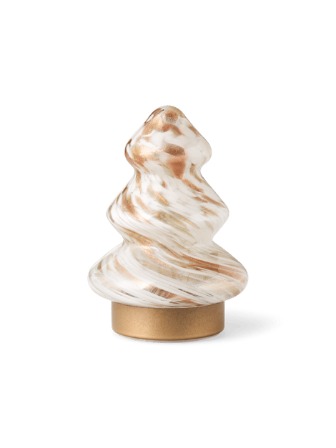 Sapin de Noël ornemental avec LED | Verre. 15cm | White