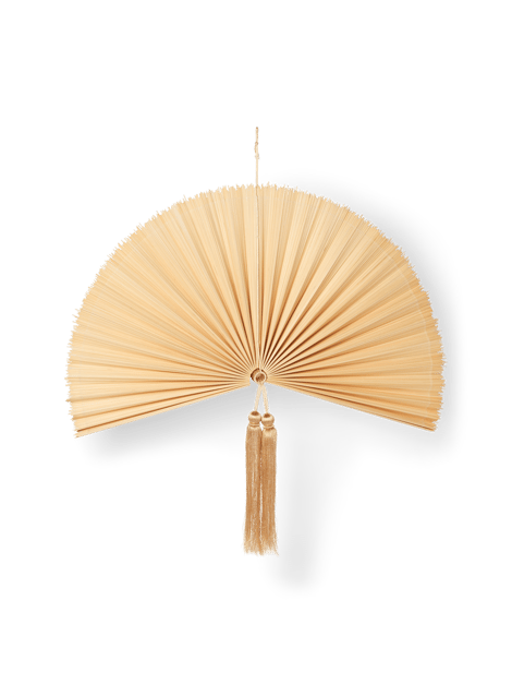 Éventail mural décoratif | Bambou/bois d'acacia. 80 x 3.5 x 40 cm. | Black