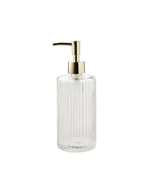 Soap dispenser | Quartz/polypropylene. 7.5 x 20.5 cm. | Clear