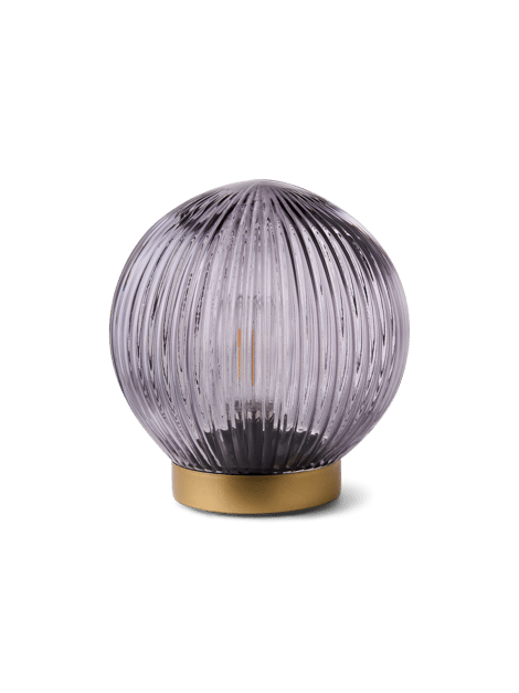Lampe de table à LED | Verre/fer. Ø15 x 15 cm. | Grey