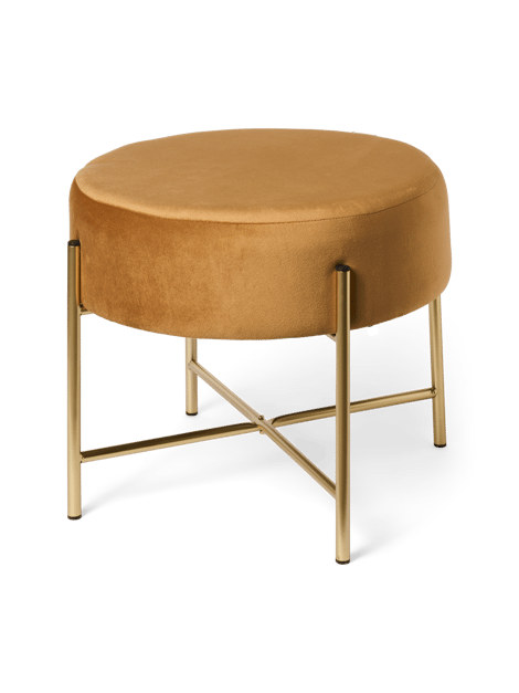 Pouf sur pieds | Ø50 x 36 cm. | Camel