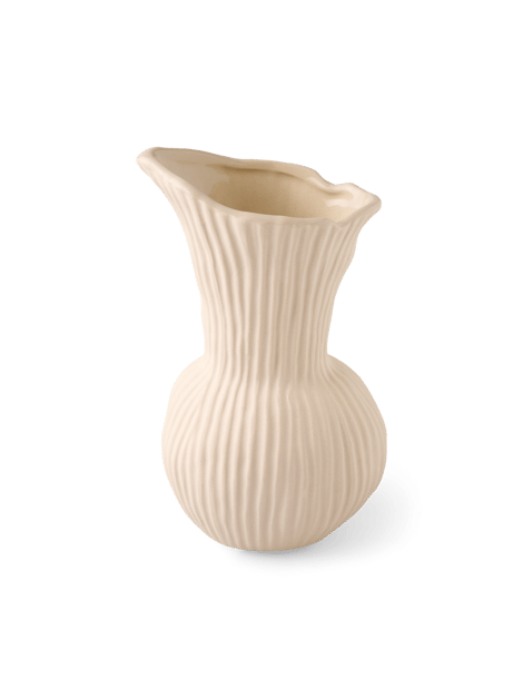 Vase | Grès. 11,5 x 10,5 x 20 cm. | Off White