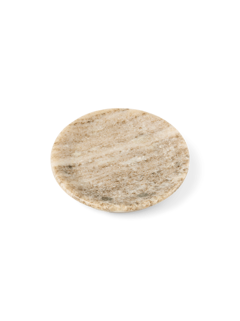 Candle plate Ø10 | Marble. | Nature