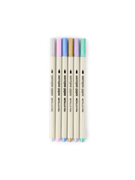 Stylo-pinceaux écriture métallique | À base d'eau. 6 pcs. | Multi
