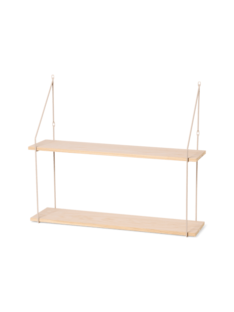 Étagère | Fer/MDF/placage chêne. 65 x 20 x 55,5 cm. | Warm Grey