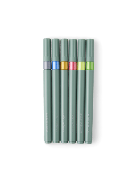 Metallic markers | 6 pcs. | Multi