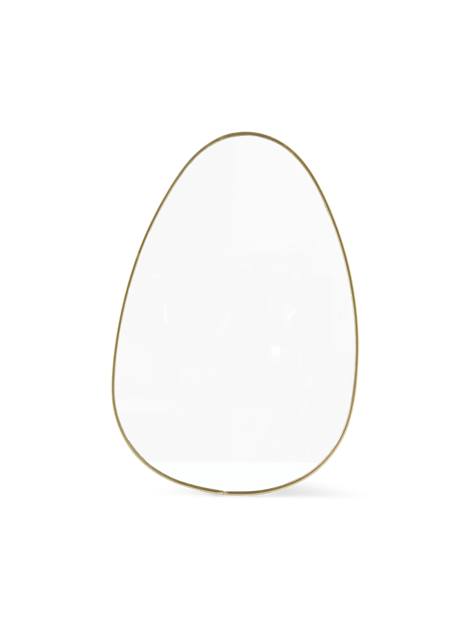 Miroir | Verre. 27 x 18 cm. | Gold