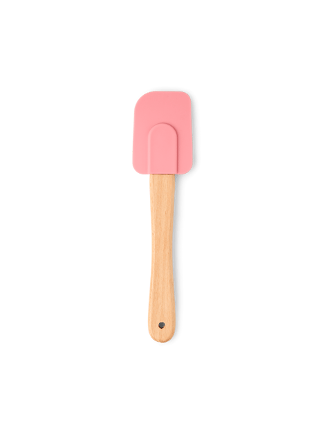 Mini spatule | Bois de hêtre/silicone. | Dark Rose