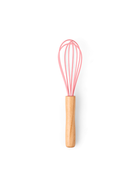 Mini fouet | Bois de hêtre/silicone. | Dark Rose