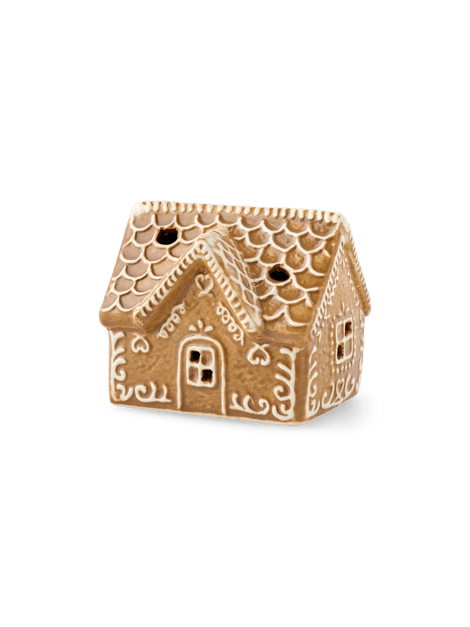 Maison en pain d'épices LED | Grès. 8,9 cm. | Light Brown