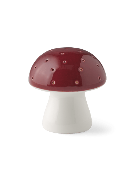 LED-paddenstoel | Porselein. 8 cm. | Dark Rose