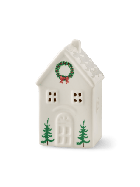 Maison LED | Porcelaine. 6 x 6 x 11 cm. | White