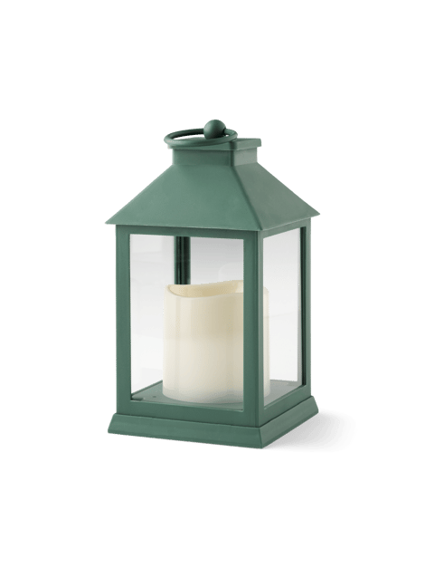Lanterne LED | 10 x 10 x 23,5 cm. | Pine Green