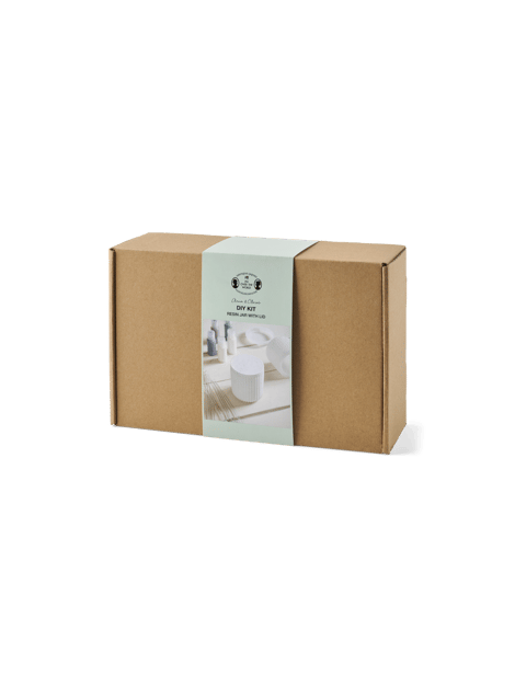 DIY pot en résine à couvercle | Pour 1 pot. | White