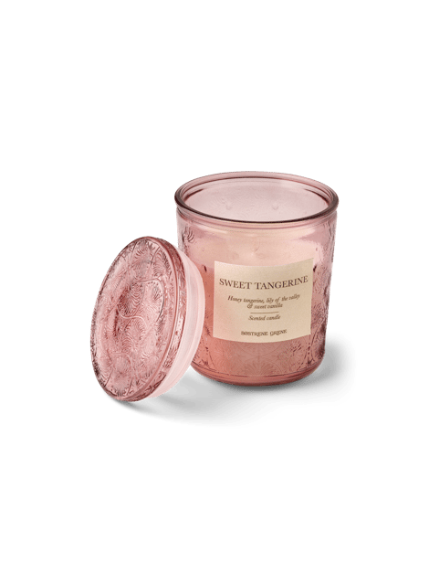Bougie parfumée Sweet Tangerine | Cire de colza/parfum/verre. 60 heures. | Dark Rose