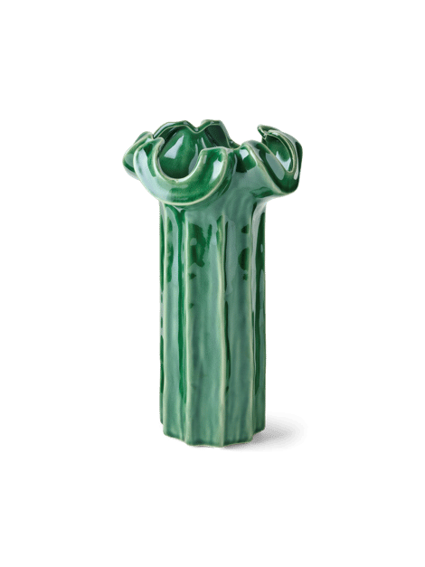 Vase | Céramique. 13 x 13 x 25 cm. | Green