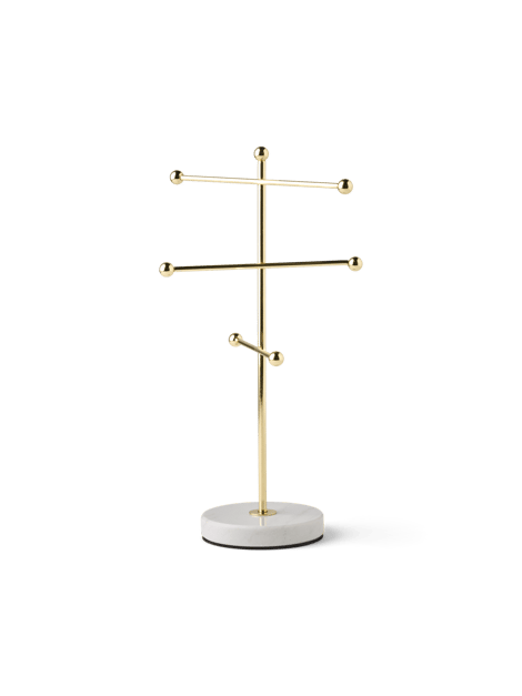 Présentoir à bijoux | Métal/marbre. 25 x Ø7,7 cm. | Gold