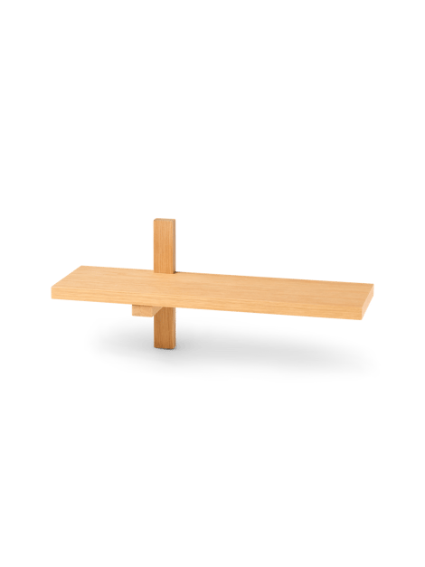 Wall shelf | MDF/oak veneer. 45 x 14.5 x 20 cm. | Nature