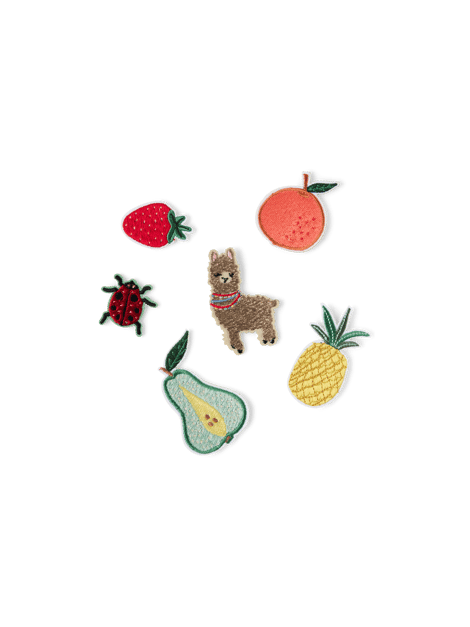 Set di 3 toppe termoadesive con ananas 2,5x5 cm