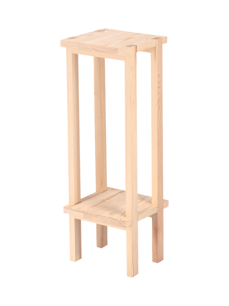 Pine plant stand | Pinewood. 20 x 20 x 60 cm. | Light wood