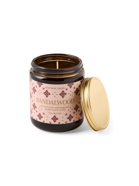 Bougie parfumée Sandalwood | Verre/cire de colza/coton. 45 heures. | Sand