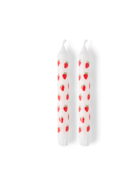 Kaarsen 19 cm | Stearine/katoen. 2 stuks. 7 uur. | Tomato Red