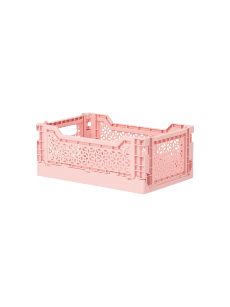 Moyenne boîte pliante | Polypropylène. 35 x 25 x 15 cm. | Rose