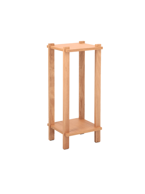 Support pour plantes GLADE | Bois de chêne/placage chêne/MDF. 26 x 25 x 61 cm. | Nature
