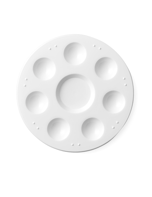 Palette | Plastic. 8 wells. | White