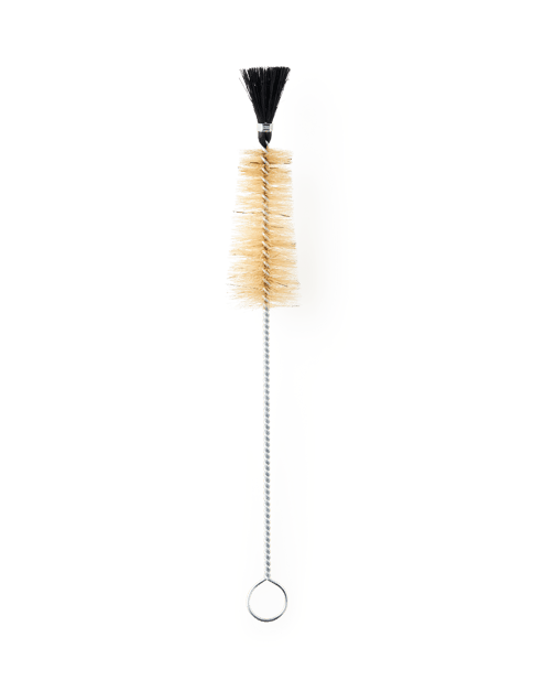 Flessenborstel met lange steel, duurzame siliconen borstel voor het reinigen van smalle flessen (2 stuks), 15,7 inch