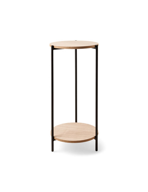 Support pour plantes | Fer/MDF/bois de peuplier. 27 x 27 x 57,5 cm. | Black